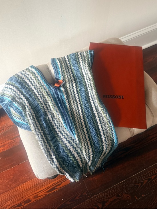 Missoni Accessories - Vintage Missoni Orange Label Convertible Split Knit Poncho Scarf Shawl Wrap